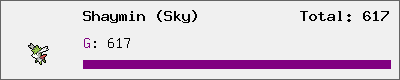 Shaymin (Sky) stats